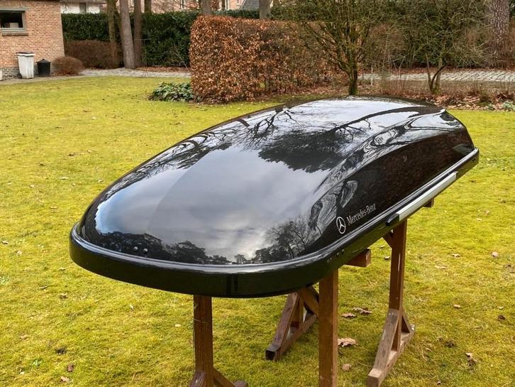 Dakkoffer en dakdragers Mercedes in absolute nieuwstaat!, Auto diversen, Dakkoffers, Zo goed als nieuw, Ophalen