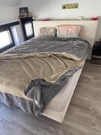 2-persoonsbed (schade) 160cm, Huis en Inrichting, Slaapkamer | Bedden, Ophalen, Overige materialen, Gebruikt, Wit