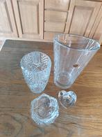 2 VASES + CENDRIER+BOUGEOIR CRISTAL D ARCQUES...ETAT PARFAIT, Enlèvement, Comme neuf