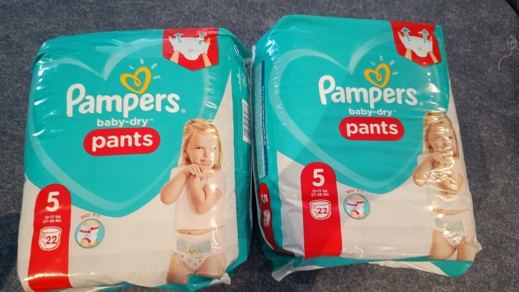 2x Pampers Baby-Dry Pants Maat 5 (22 stuks) - NIEUW, Overige typen, Nieuw, Standaard, Ophalen
