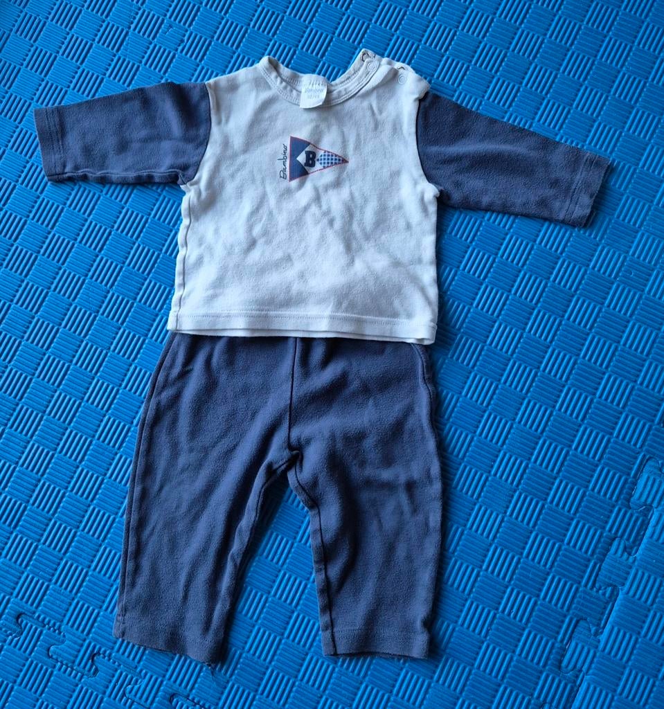 Blauw/witte pyjama van Bambino - Maat 62/68, Enfants & Bébés, Vêtements de bébé | Taille 62, Garçon ou Fille, Enlèvement ou Envoi
