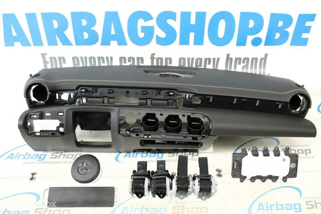 Airbag Tableau de bord coutures jaune Mercedes A classe W177