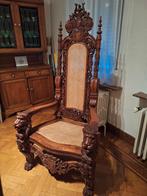 massief houten leeuwen troon stoel, Antiek en Kunst, Antiek | Meubels | Stoelen en Sofa's, Ophalen