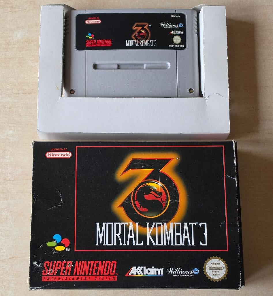 SNES Mortal Kombat 3 ( Super Nintendo MK3 ) PAL, Games en Spelcomputers, Games | Nintendo Super NES, Gebruikt, Vechten, 2 spelers
