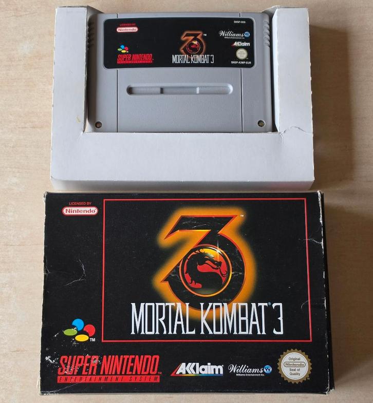 SNES Mortal Kombat 3 ( Super Nintendo MK3 ) PAL, Games en Spelcomputers, Games | Nintendo Super NES, Gebruikt, Vechten, 2 spelers