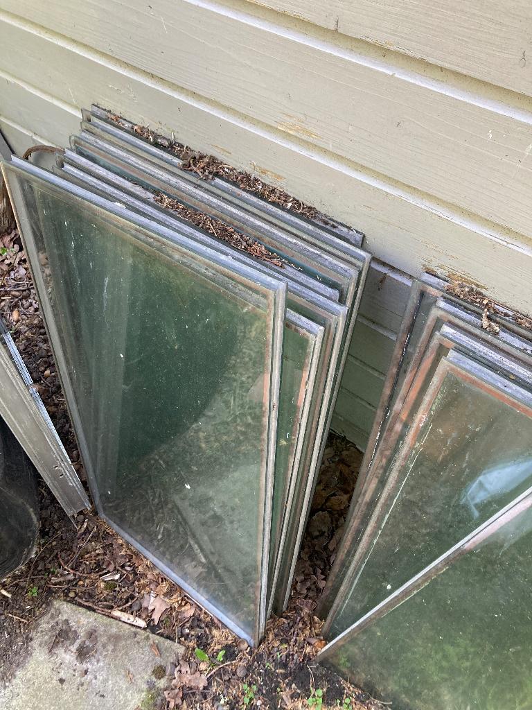 Fenêtres à double vitrage, Verre, Comme neuf, Enlèvement, Serre murale
