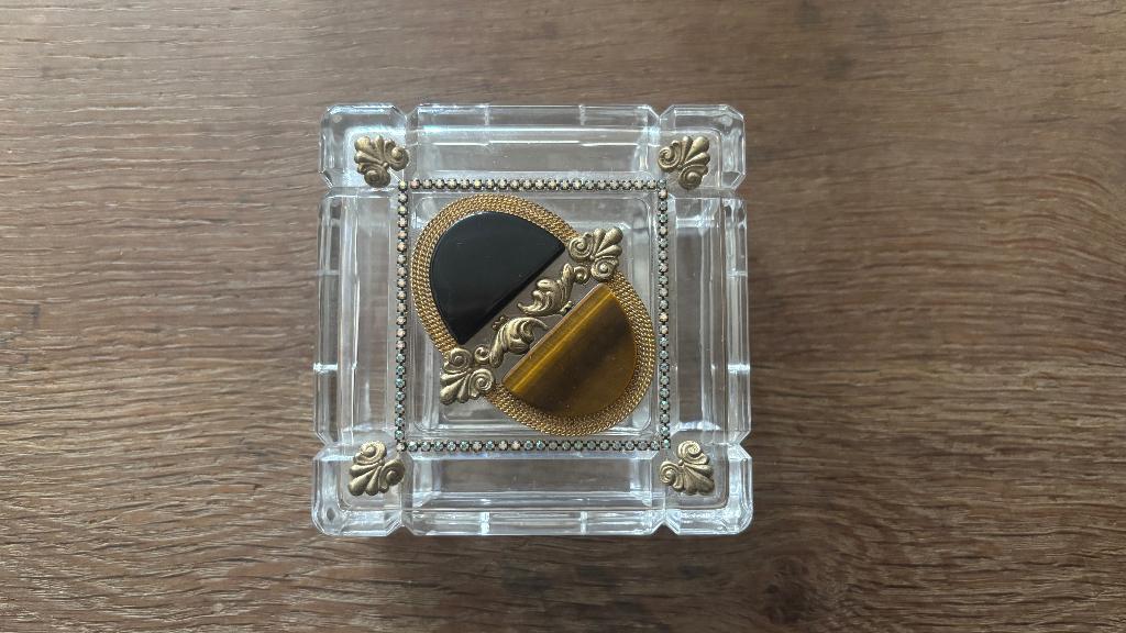 Charmante pochette vide ancienne en cristal et verre, Enlèvement ou Envoi