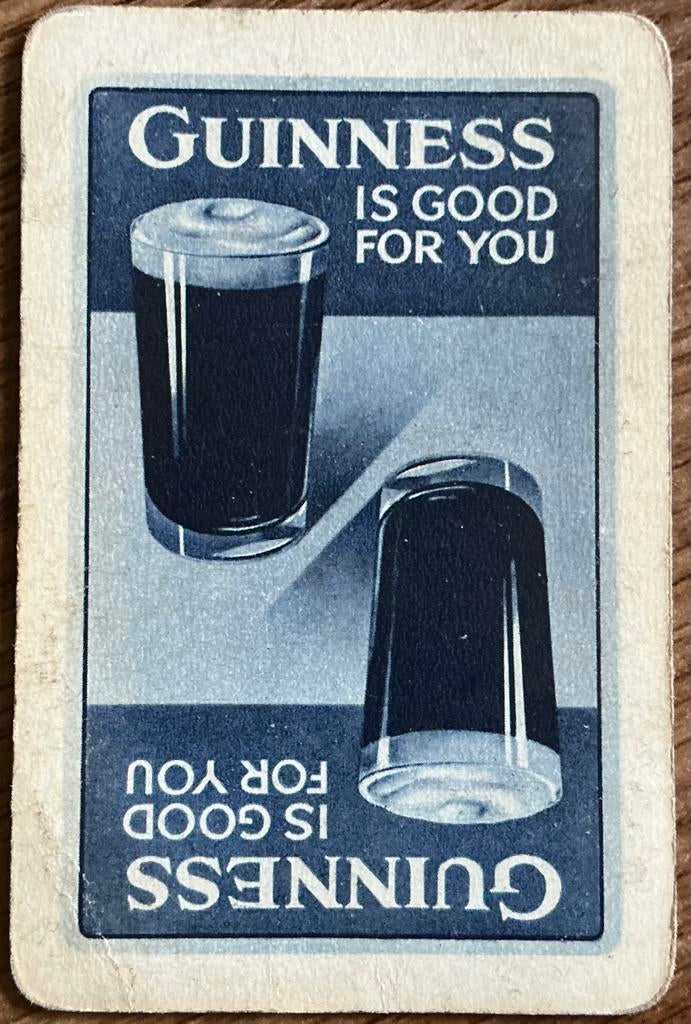 Ancienne carte à jouer GUINNESS, Enlèvement ou Envoi, Comme neuf, Carte(s) à jouer