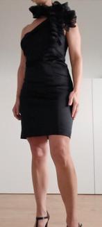 ELEGANT ZWART GEKLEED KLEEDJE – AVONDJURK – ALS NIEUW!, Enlèvement ou Envoi, Comme neuf, Noir, Au-dessus du genou