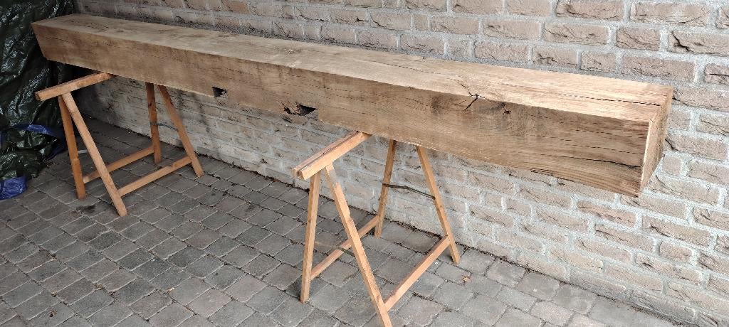 eiken balk 330cm op 26cm op 21cm, Ophalen, Gebruikt, Eiken, Balk