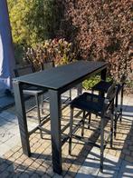 Hoge buitentafel met 4 stoelen, Ophalen