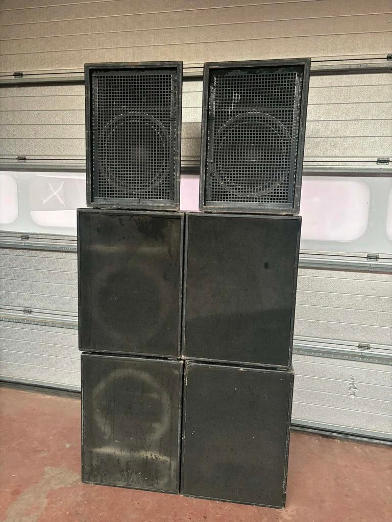 Krachtige klankset vier sub  twee toppen, TV, Hi-fi & Vidéo, Enlèvement, Comme neuf