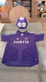 maillot de foot enfant anderlecht + ballon dédicassé, Enlèvement, Utilisé, Maillot