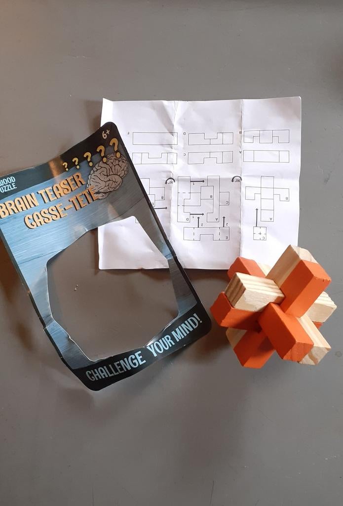 Jeu cassé tête puzzle 3D en bois neuf sans emballage, Hobby en Vrije tijd, Gezelschapsspellen | Overige, Ophalen of Verzenden