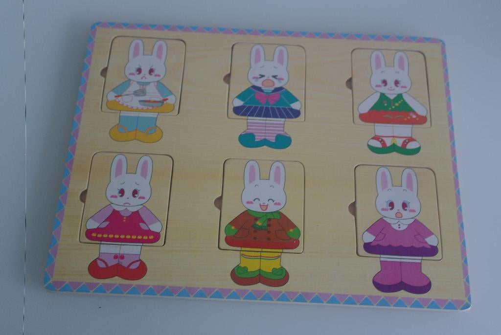 verkleedpuzzel konijn in hout (nieuw), Ophalen of Verzenden, Nieuw