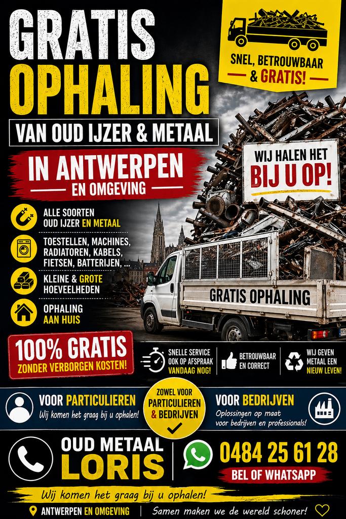 Ophaling oud yzer en alle  soorten metaal, Ophalen, Gebruikt, IJzer