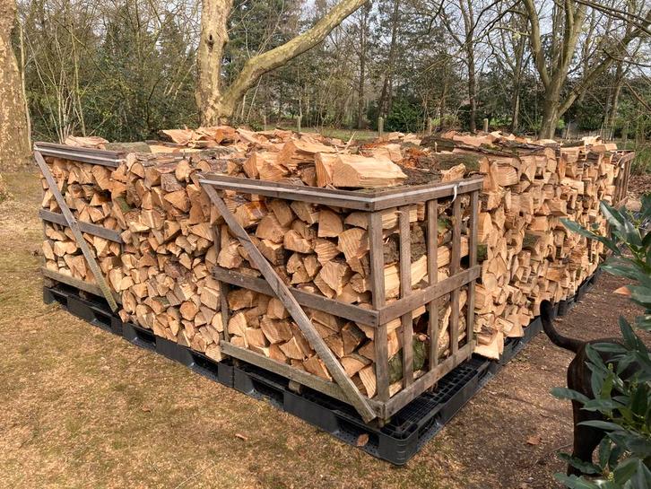 20 m3 gekliefd brandhout - netjes gestapeld volume, Tuin en Terras, Brandhout, Blokken, Overige houtsoorten, 6 m³ of meer, Ophalen