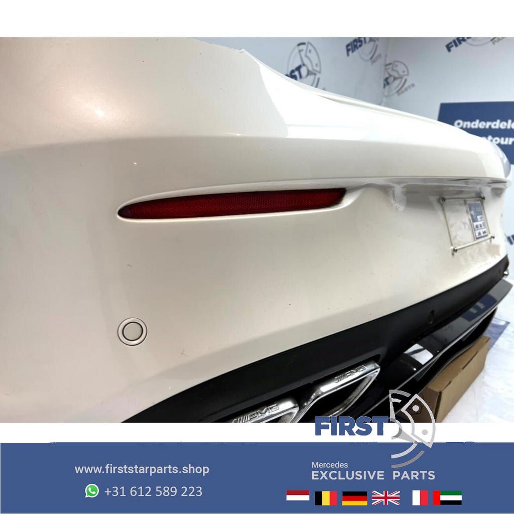 A205 C205 C63 C63S AMG ACHTERBUMPER COMPLEET PARELMOER WIT M, Gebruikt, -, Ophalen of Verzenden, Achter