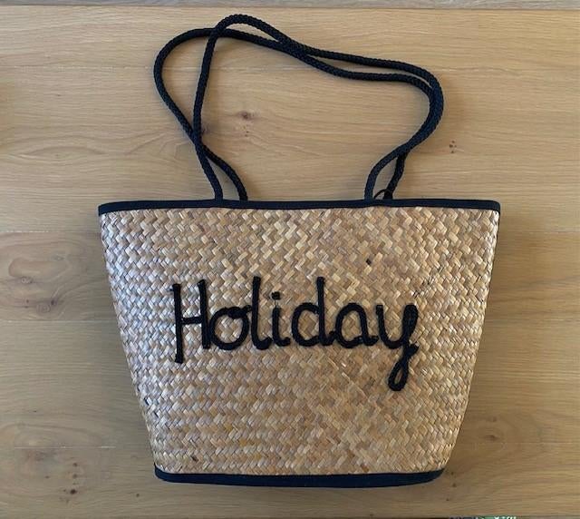 Bamboe geweven Strandtas – Nieuw!, Handtassen en Accessoires, Tassen | Damestassen, Nieuw, Overige typen, Bruin, Ophalen of Verzenden