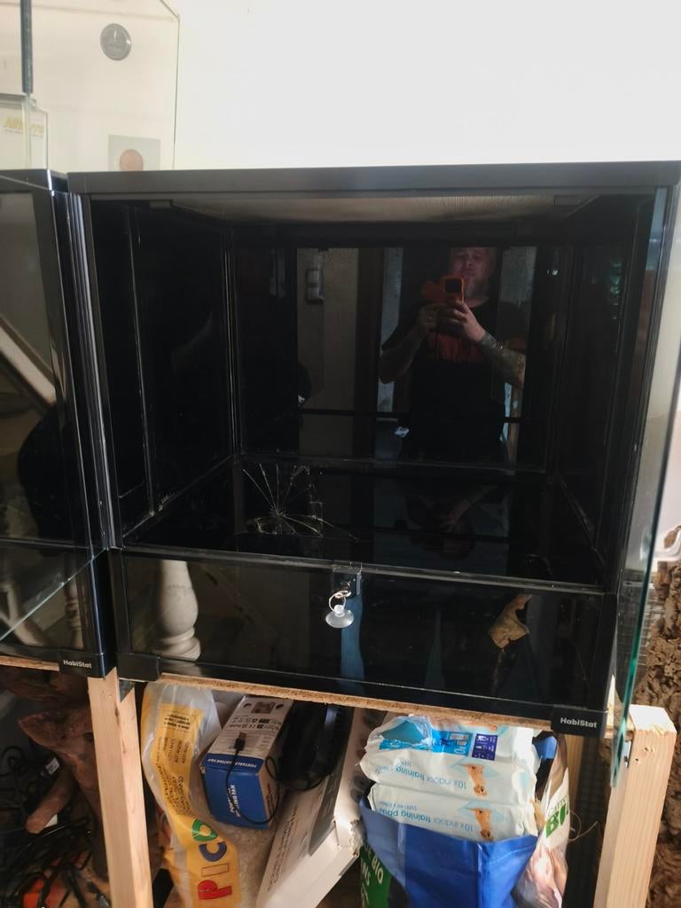 Terrarium Habitat 60x45x60, Enlèvement ou Envoi, Utilisé, Terrarium ou Paludarium