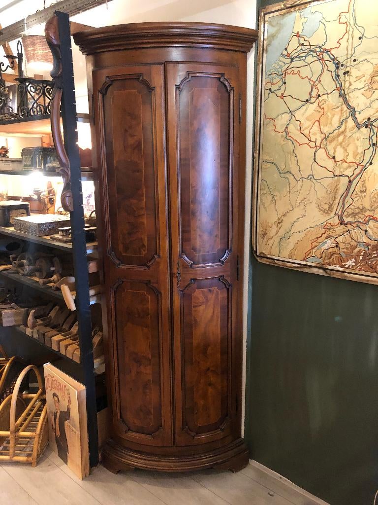 Antiek Bloem Mahonie Gefineerde Hoekkast., Enlèvement