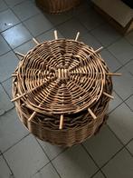 Panier à linge en osier avec couvercle, Enlèvement ou Envoi, Utilisé, Autres types