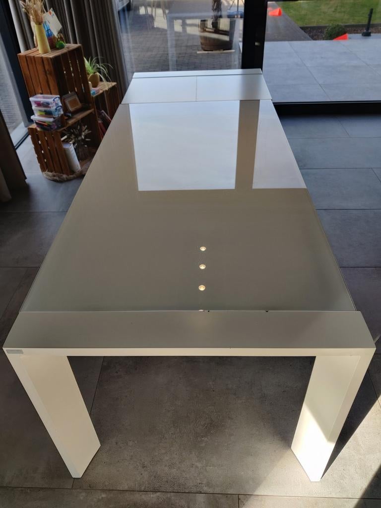 Tafel Xooon,  90x 190. Verlengbaar tot 240 cm., Huis en Inrichting, Tafels | Eettafels, Ophalen, Glas