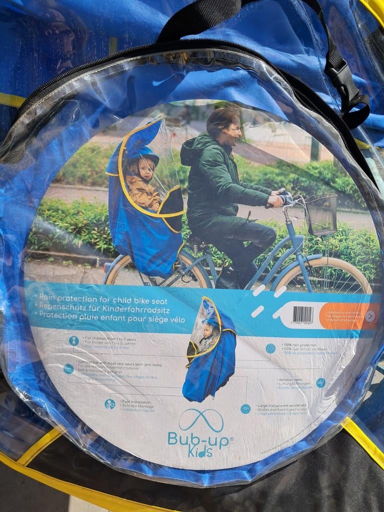Regenhoes fietsstoel kind, Ophalen