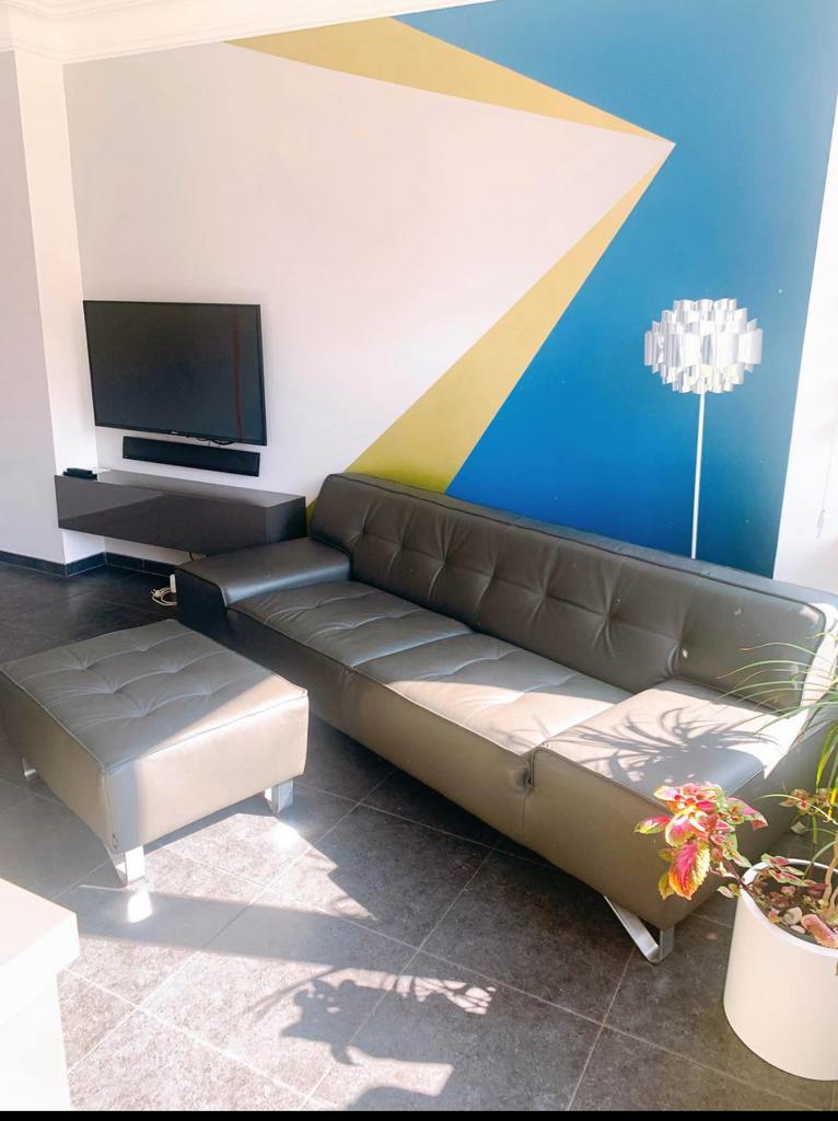 Canapé+poof XOON, Maison & Meubles, Canapés | Salons, Trois personnes, Banc droit, Comme neuf, Enlèvement