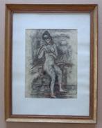 CONSTANT LAMBRECHT / NAAKTE VROUW / ORIGINEEL WERK 37x30cm, Enlèvement ou Envoi