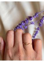 NIEUW sterling silver 3micron gold plated ring te koop, Handtassen en Accessoires, Ringen, Verzenden, Nieuw, Kleiner dan 17, Dame