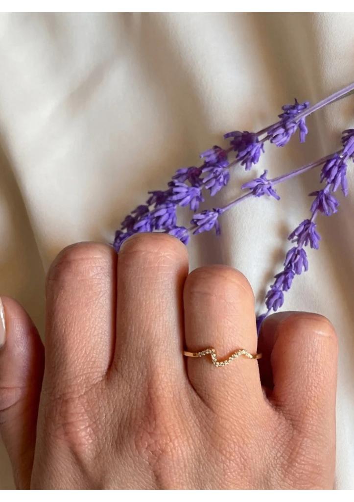 NIEUW sterling silver 3micron gold plated ring te koop, Handtassen en Accessoires, Ringen, Nieuw, Dame, Kleiner dan 17, Goud, Zilver