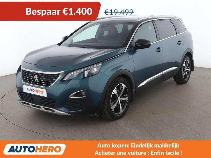Peugeot 5008 2.0 Blue-HDi GT (bj 2018, automaat), Auto's, Peugeot, Te koop, 360° camera, ABS, Adaptive Cruise Control, Airbags