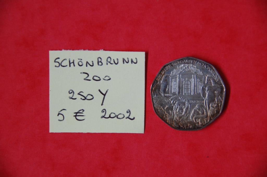 AUSTRIA : ZILVEREN 5 € Schönbrunn Zoo 250 Y, Postzegels en Munten, Oostenrijk, Verzenden, Zilver, 5 euro