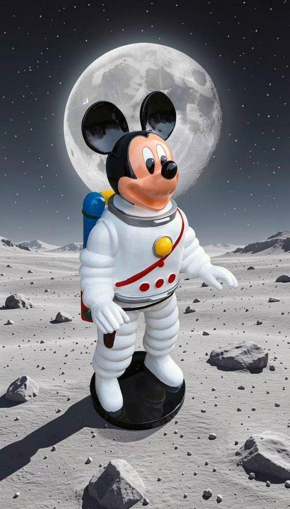Decoratief Mickey Mouse Disney Astronaut beeld🚀, Collections, Disney, Comme neuf, Statue ou Figurine, Mickey Mouse, Enlèvement