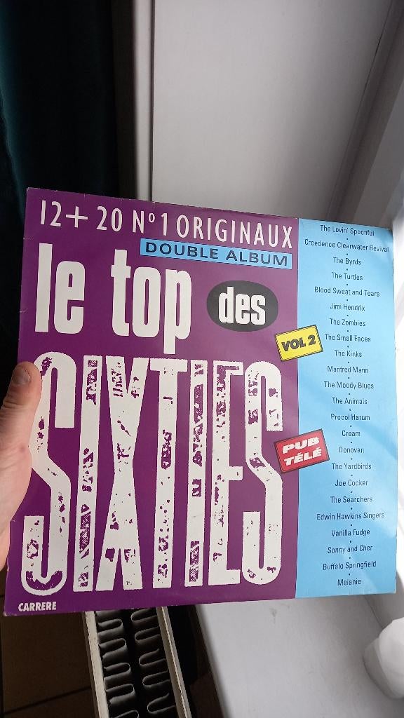 vinyl 33T compil 60'S the kinks,jimi hendrix,the byrds,, Ophalen, Zo goed als nieuw