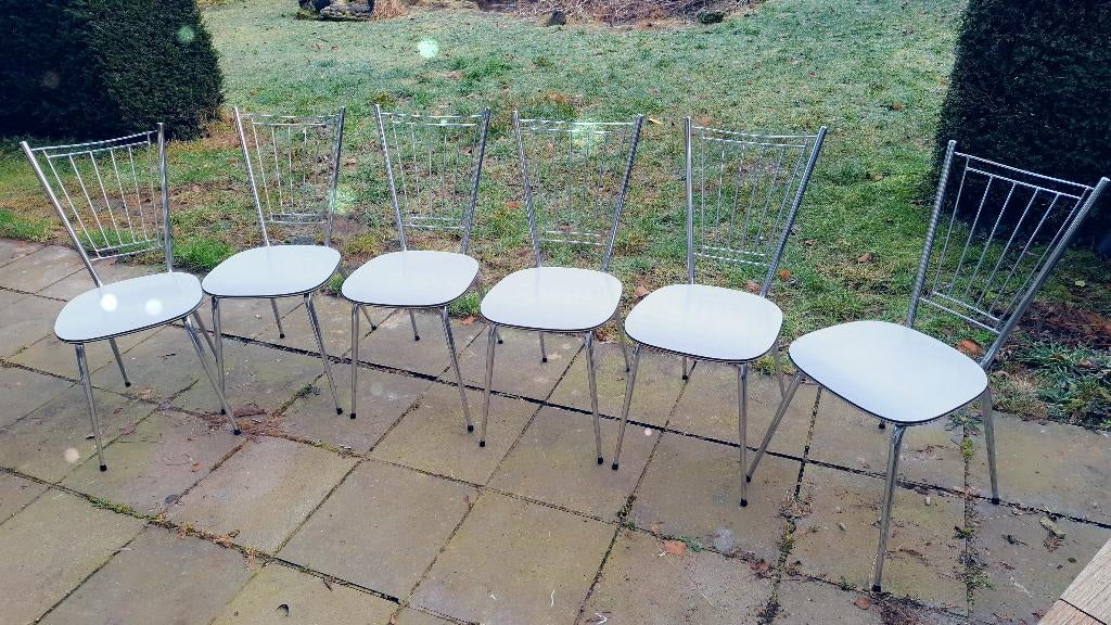 Chaise en formica, Maison & Meubles, Chaises, Enlèvement, Utilisé, Gris, Cinq, Six Chaises ou plus