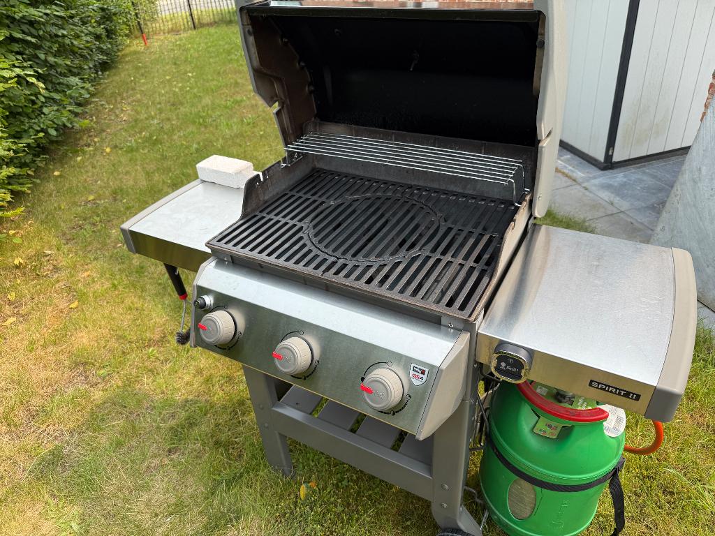 Weber gas barbeque Spirit II E-310 met 2 Calypso flessen, Ophalen, Gebruikt, Weber