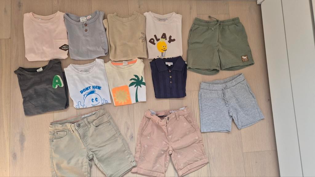 Pakket zomerkledij jongens 110/116, Ophalen of Verzenden