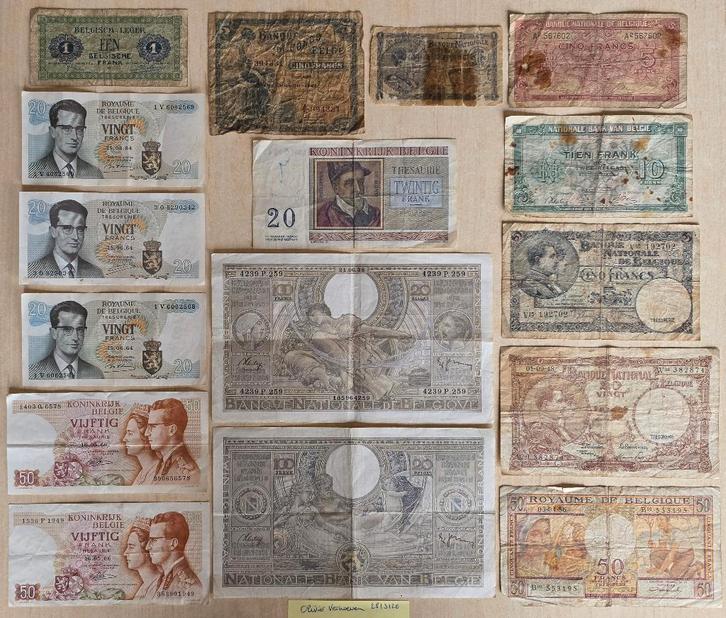 Oude Belgische Bankbiljetten, Postzegels en Munten, Munten en Bankbiljetten | Verzamelingen, Bankbiljetten, Ophalen of Verzenden