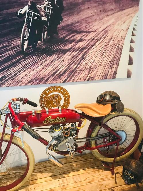 Indian Boardtrack Racer Replica met set, Vélos & Vélomoteurs, Vélos | Ancêtres & Oldtimers, Années 20 ou plus ancien, Enlèvement