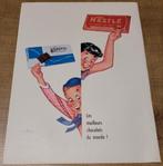 Oude reclameprent: Nestlé chocolade + Kohler chocolade (1952, Verzamelen, Ophalen of Verzenden, Gebruikt, Overige typen