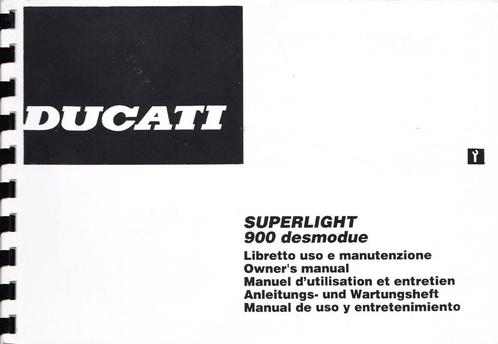 Ducati Superlight 900 Owners-Manual, Motos, Modes d'emploi & Notices d'utilisation, Ducati, Enlèvement ou Envoi