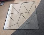 Glazen koffietafel, Huis en Inrichting, Tafels | Salontafels, Ophalen, 50 tot 100 cm, 50 tot 100 cm, Zo goed als nieuw