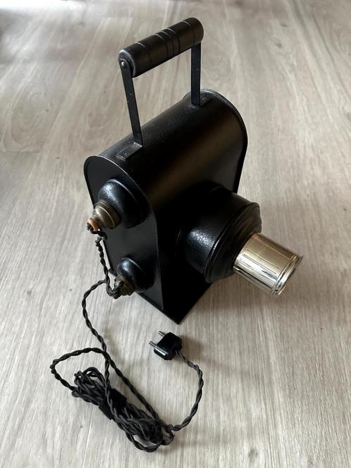 Lantaarn/metalen projector 1930 - staat in nikkel - 60€, Antiek en Kunst, Antiek | Verlichting, Ophalen of Verzenden
