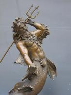 statue en bronze signé NEPTUNE dieu de la mer ..., Antiquités & Art, Bronze, Enlèvement ou Envoi