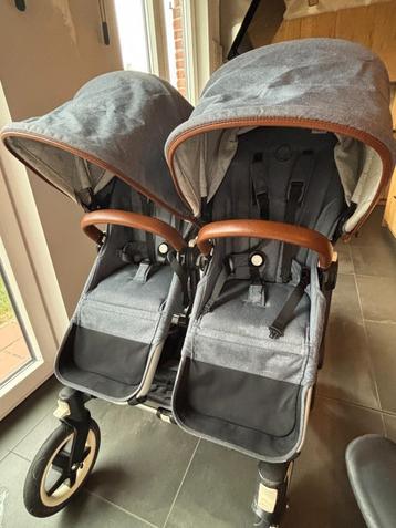 Bugaboo Donkey 2 duo blue denim (heel uitgebreide set) beschikbaar voor biedingen