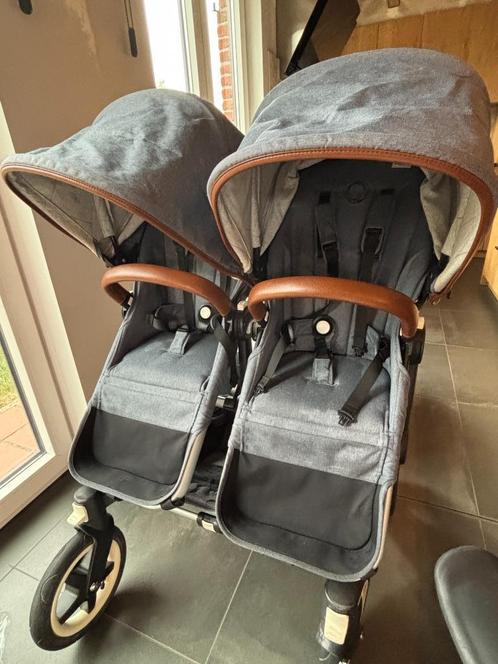 Bugaboo Donkey 2 duo blue denim (heel uitgebreide set), Kinderen en Baby's, Kinderwagens en Combinaties, Gebruikt, Combiwagen