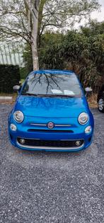 Fiat 500 Bouwjaar 2018 eerste eigenaar  Benzine 1200, Auto's, 4 zetels, 4 cilinders, Blauw, Leder