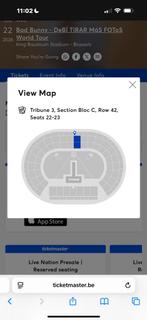 2 x Bad Bunny tickets Brussel, Tickets en Kaartjes, Twee personen, Juli